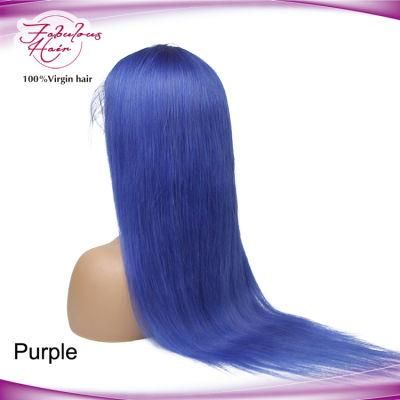 Blue High Quality Wig Pre Plucked on Black Girl