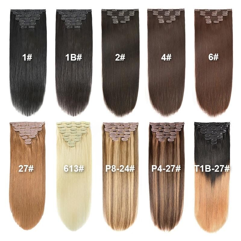 Wholesale 100% Russian Human Remy Clip in Hair Extensions