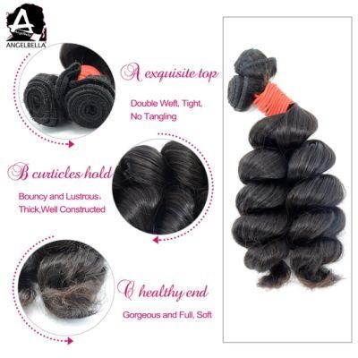 Angelbella 100 Percent Remy Hair Material Mink Brazilian Romance Curl Hair Bundles