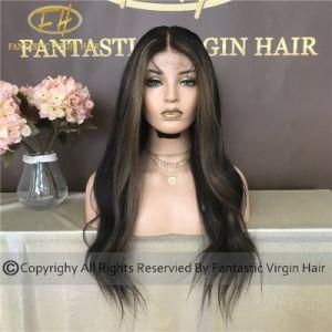 Costom Chinese Virgin/Remy Human Hair Full/Frontal Lace Wig with Amazing Color
