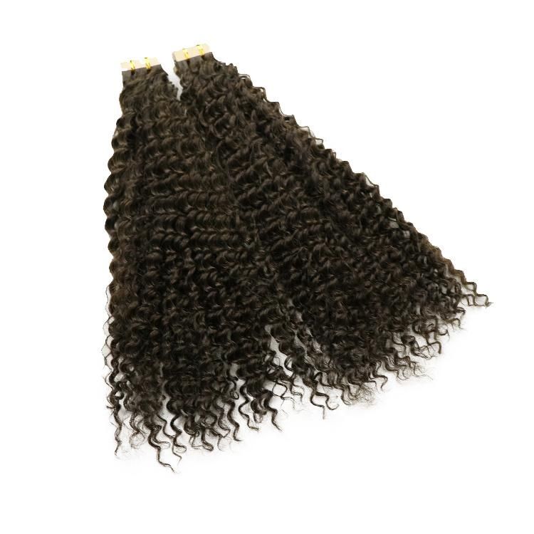 100% Human Hair Raw Cuticle Aligned Tape in Hair Extensions