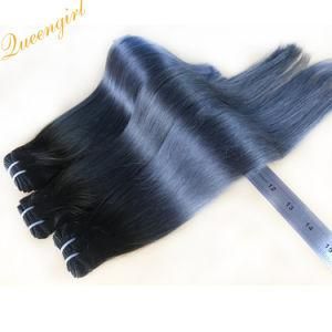 High Quality Products 1b/Grey Two Tones Ombre Color Straight Indian Remy Hair Weaves