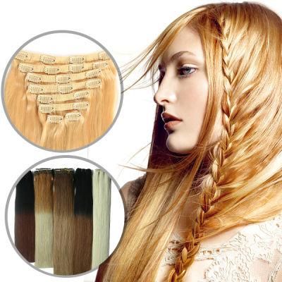 7A Cheap 100% Human Hair Blonde Clip in Hair Extensions