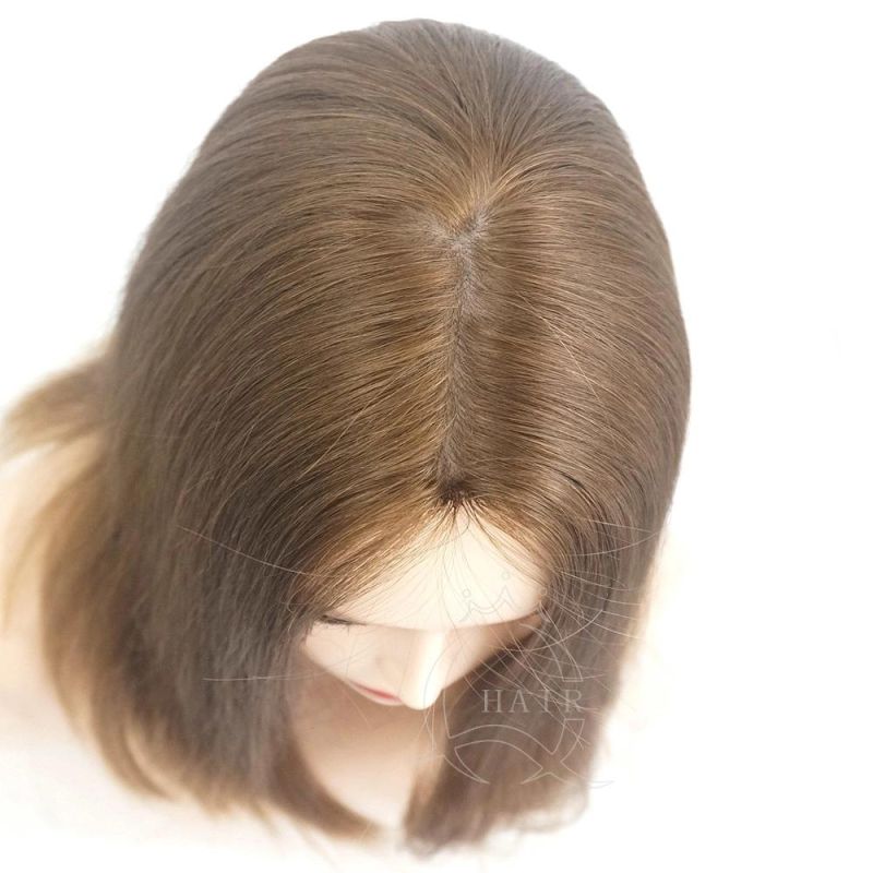 Wholesale Mongolian Hair Human Hair Wigs 100% Real Human Hair 16 Inches Straight Hair Light Brown Color Kosher Wig Custom Wig Factory Sheitel Perruque