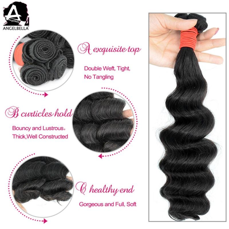 Angelbella Real Virgin Human Hair Raw Mink Brazilian Rmey Hair Weft