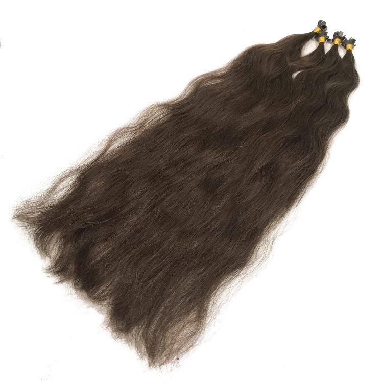 Wholesale Raw Remy Virgin Human Hair Natural Wavy Flat Tip Hair Extension