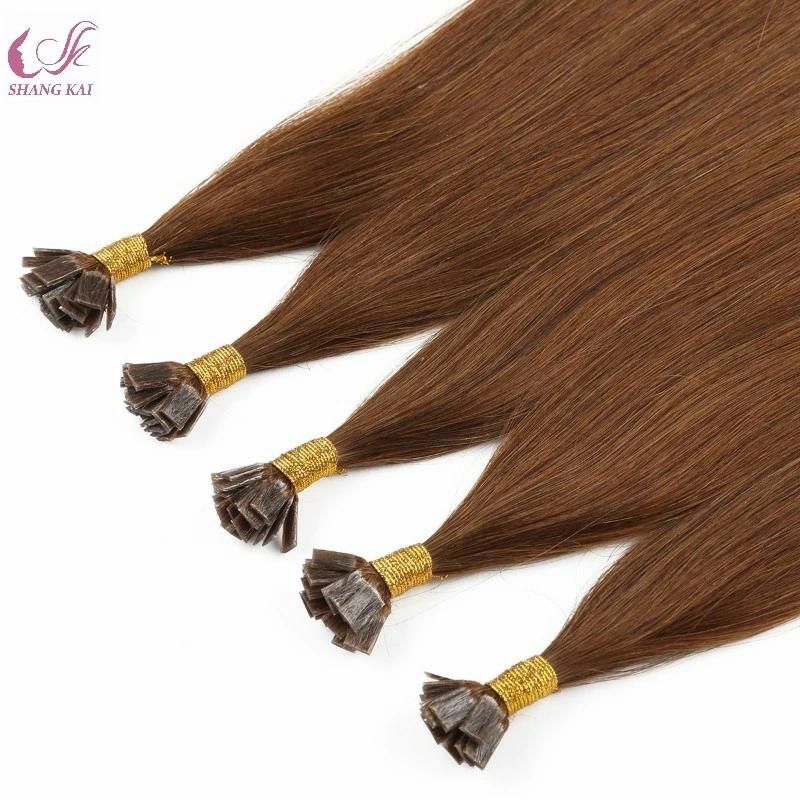 8A Grade Double Drawn Straight Top Quality Virgin Hair Flat Tip Hair Extension