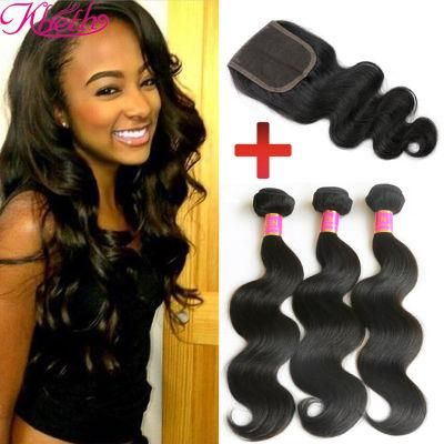 Kbeth Body Wave Bundle 100% 8A Brazilian Human Hair Natural Black 3PCS Unprocessed Silky Bundles Human Hair Weft From China Supplier