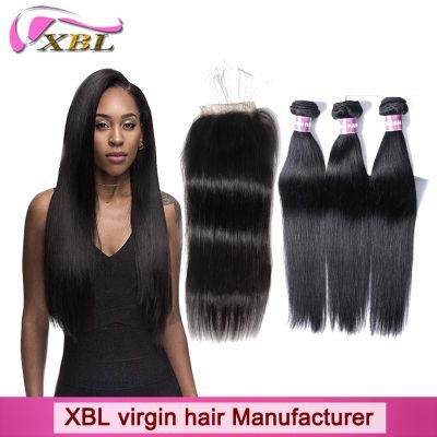 Bleached Knots Free Part Brazilian Human Hair Virgin Lace Closure