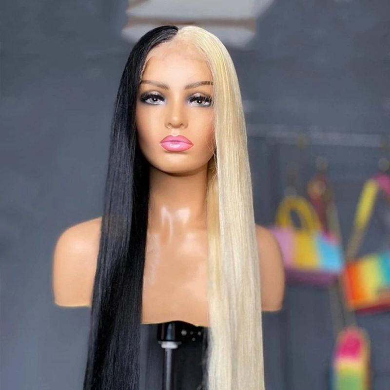 613 Lace Frontal Wig Blue Yellow Black Red Straight Lace Front Wig Brazilian Virgin Lace Wigs for Women Human Hair Colored Wigs