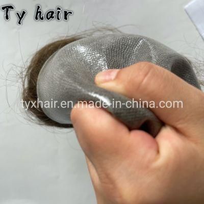 Full Skin Hair System with Split V-Looped Knots 0.08-0.10 mm Basemore Durable Skin Hair System