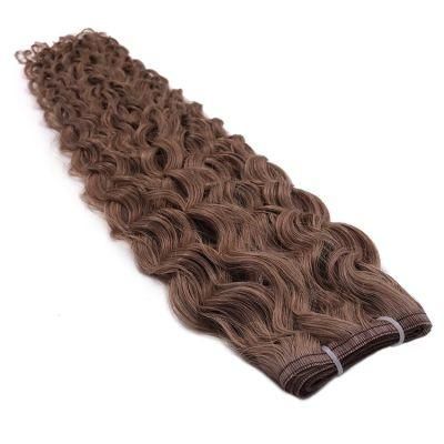 Water Wavy Cuticle Aligned Virgin 100% Remy Russian Hair Flat Weft Hair