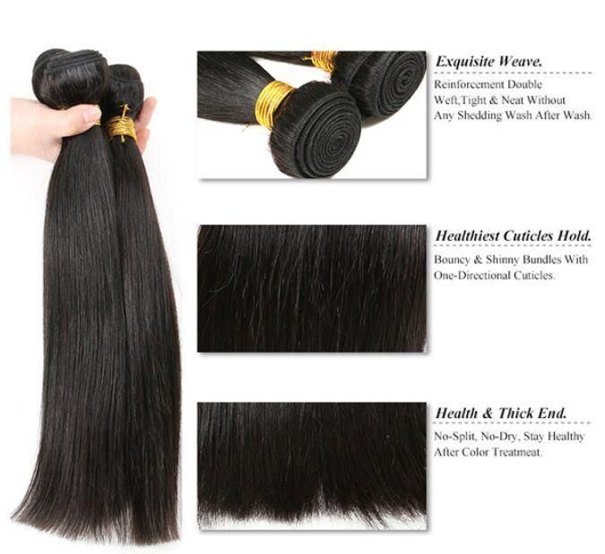 8"-30" Human Hair Weave Bundles, Straight Human Hair Factory Price