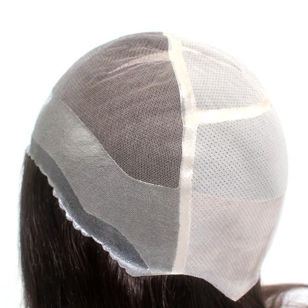 Ntw2 Fine Mono with Lace Front and Elastic PU on Sides Back Hair Replacement for Women