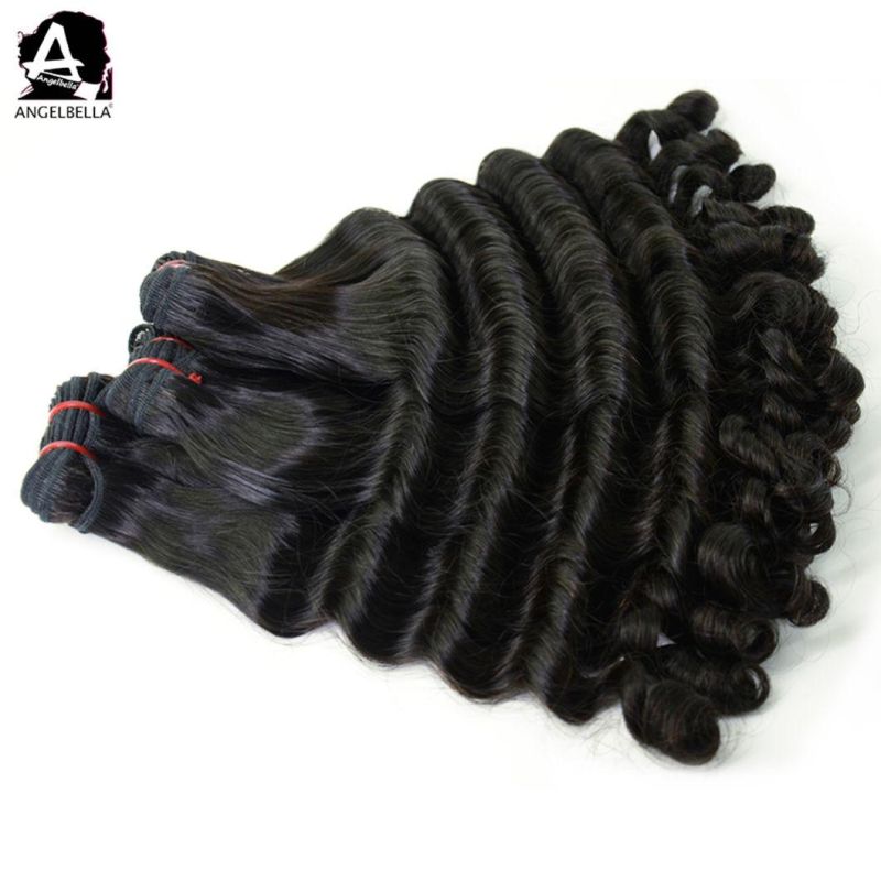 Angelbella Indian Human Hair Weave Loose Deep Funmi Remy Hair Weft Bundles