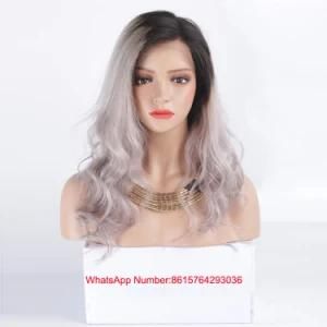 T1b/Grey Color# Body Wave Side Part Lace Front Human Hair Wig