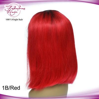1b/Red Color Malaysian Virgin Hair Straight Wholesale Market Bob Wig