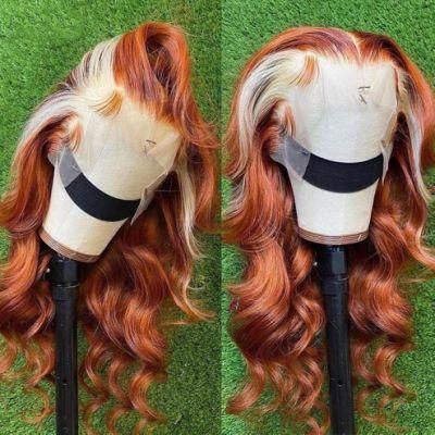 Blonde 613 Lace Frontal Wig HD Lace Full Ginger Lace Front Wig Ombre Highlight Wig Human Hair Body Wave Frontal Wig 20 Inch