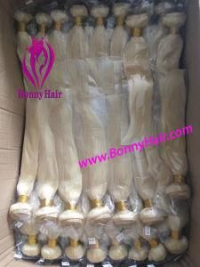 Blonde Color Straight Malaysian Human Hair Extension Weave Hair