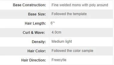 Fine Welded Mono Hair System for Men with Poly Around