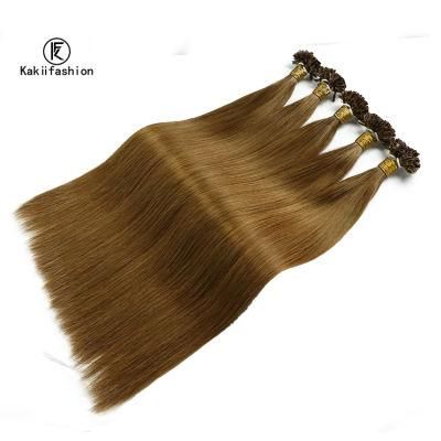 Wholesale Remy Cuticle Aligned Human Hair Pre Bonded Keratin Nail U Tip Extensions