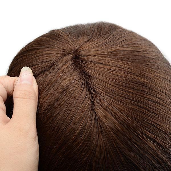 Lw5227 Beautiful Remy Hair Anti-Slip Silicon with Mono Base Glueless Human Hair Wig