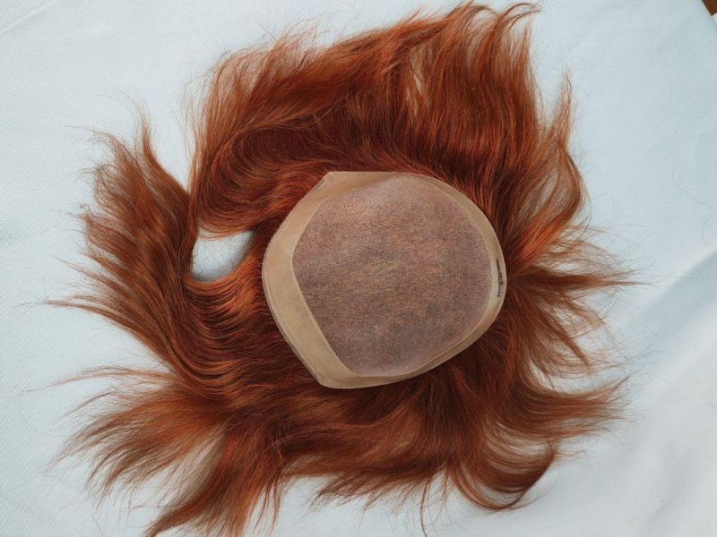 2022 Best Hand Knotted Comfortable Fine Mono Base Human Hair Toupee Made of Remy Human Hair