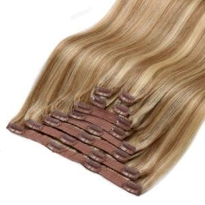 Wholesale Blonde Ombre Natural Remy Brazilian Balayage Color Russian Seamless Clip Hair Extension