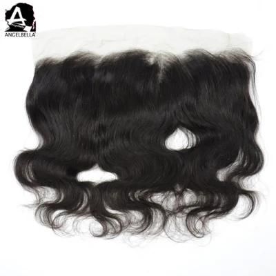 Angelbella Free Part 13X4 100% Raw Indian Human Hair Body Wave Lace Frontal with Baby Hair