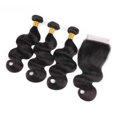 Brazilian Remy Hair Body Wave Bundles with Closure