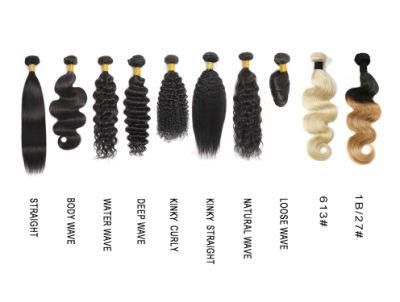 Wholesale Vendor Brazilian Virgin Human Hair Bundles with Lace Frontal Closure