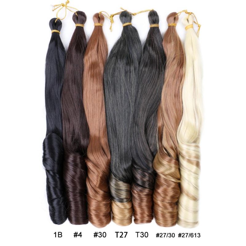22" Loose Wave Crochet Synthetic Hair Extensions Pre-Stretched French Braiding Hair