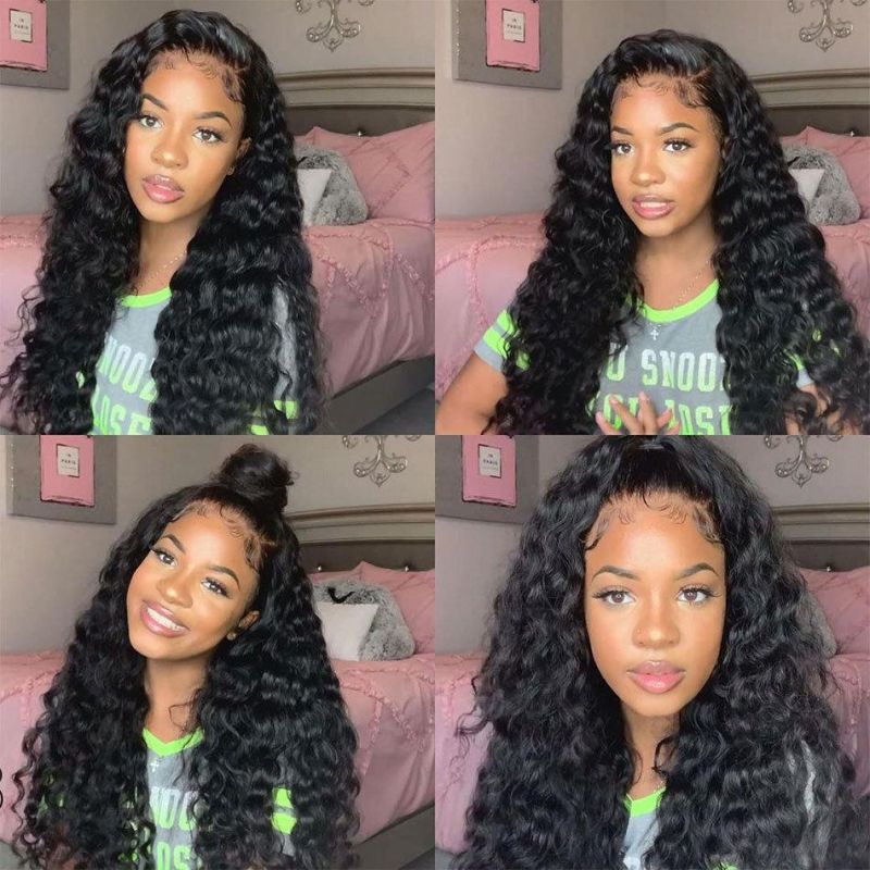 13X6 Lace Front Wig Loose Deep Wave Virgin Human Hair Wigs 180% Density