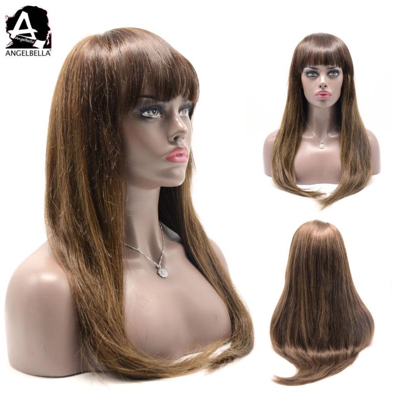 Angelbella Brazilian Lace Frontal Wigs Highlight 4# 27# Remy Human Hair Lace Wig