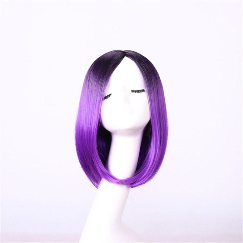 Custom Colorful Cosplay Straight Front Full Lace Hair Hairpiece Wig