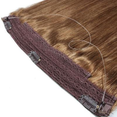 Indian Virgin Remy Human Halo Hair Extensions #8