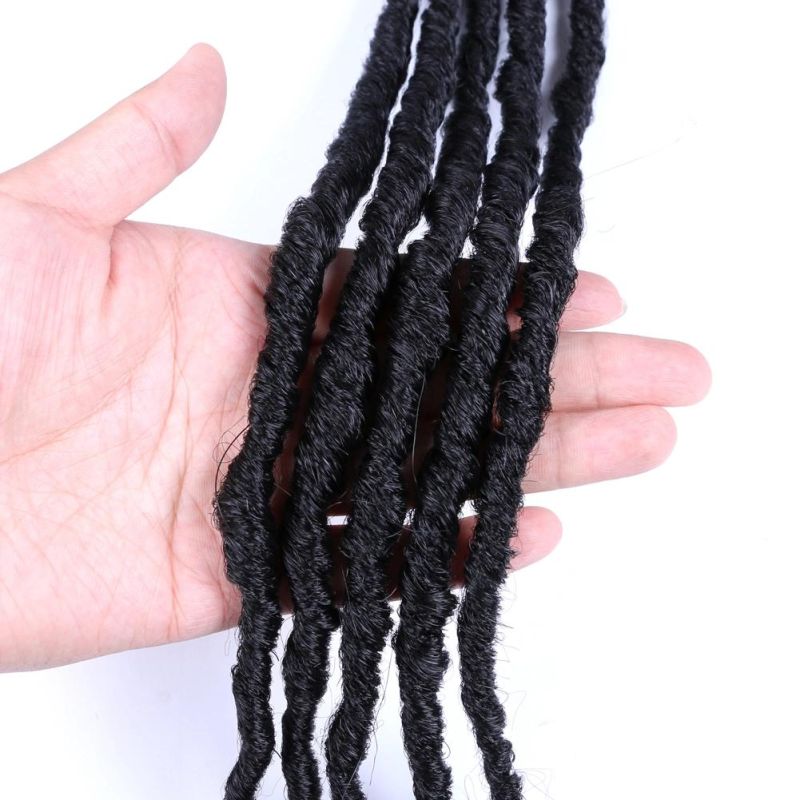 18 Inch 24 Strands Dreadlocks Hair Extensions Goddess Faux Locs Crochet Hair