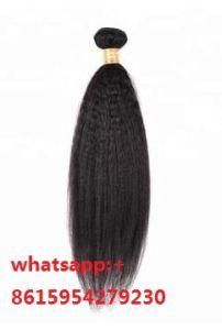 Human Hair Weft Extension Natural Color Kinky Straight