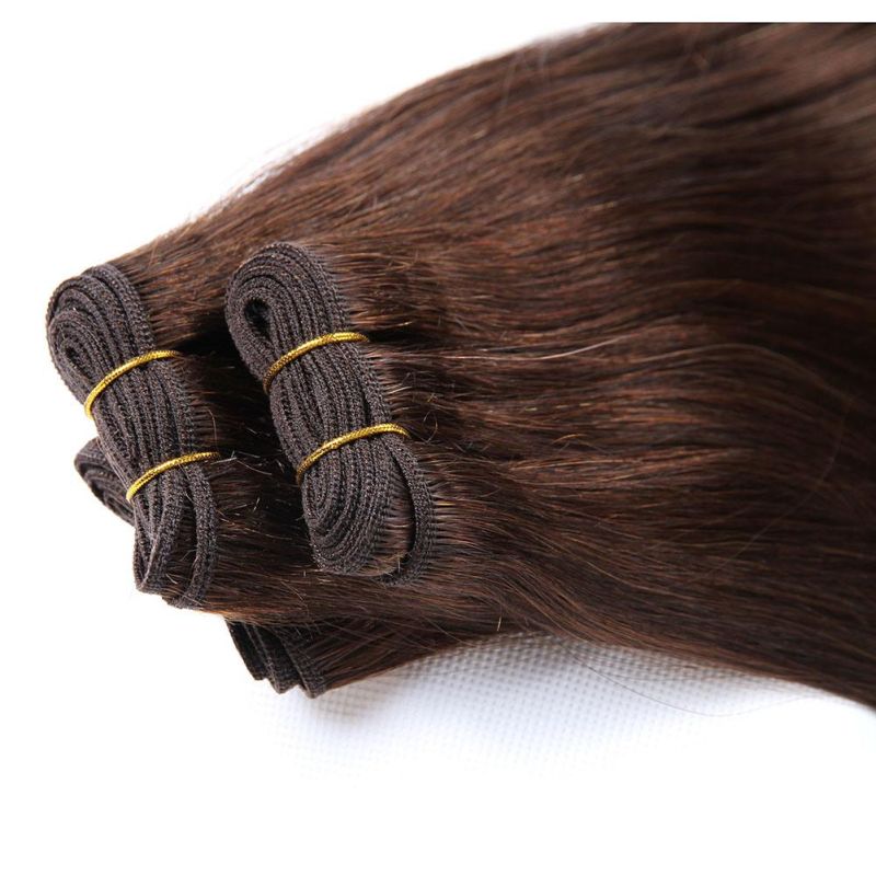 Machine Weft Double Drawn Quality 100% Virgin Straight Human Hair