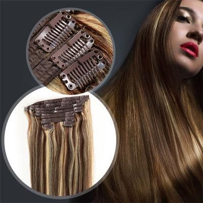 Beauty Forever Clip in Human Hair Extensions Peruvian Straight Hair 10PCS/Set Natural Black Clip in Hair Extensions Human Hair