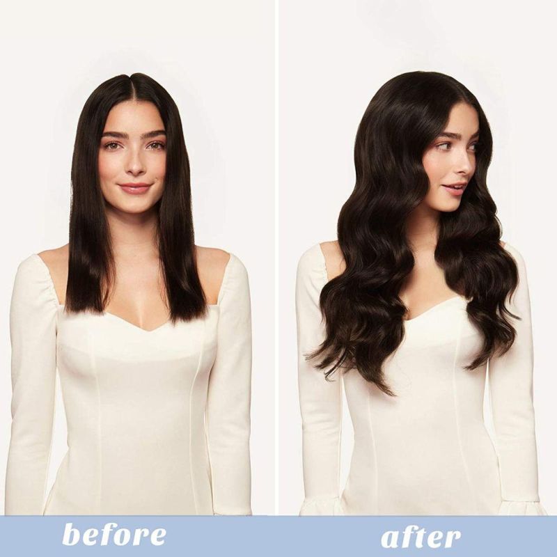 Hair Extensions Human Hair Dark Brown 20 Inch Remy Wire Hair Extensions Hairpiece Straight Natural Hidden Crown with Transparent Fish Line Invisible