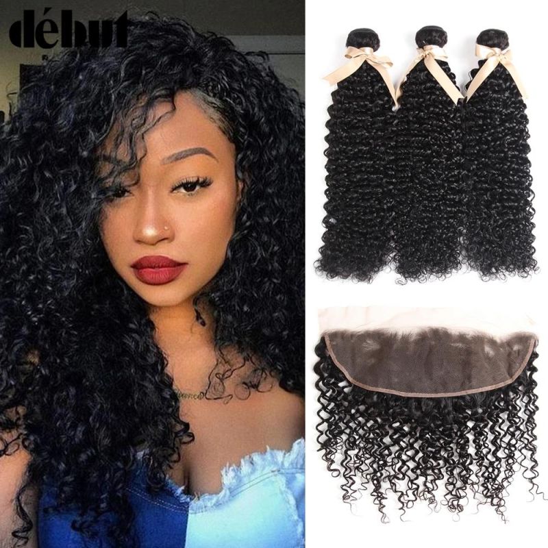 Factory Price High Quality 100% Human Hair Bundles with Lace Frontal