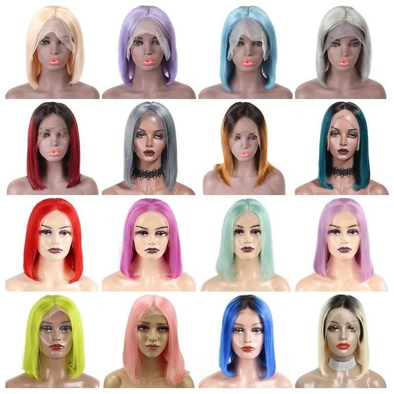 Kbeth Human Hair Wig for Black Woman Factory Direct Sale 100% Virgin Remy Custom 10′′ 12′′ 14′′ Swiss Lace Pink Colored Brazilian Wigs Free Part with Baby Hair