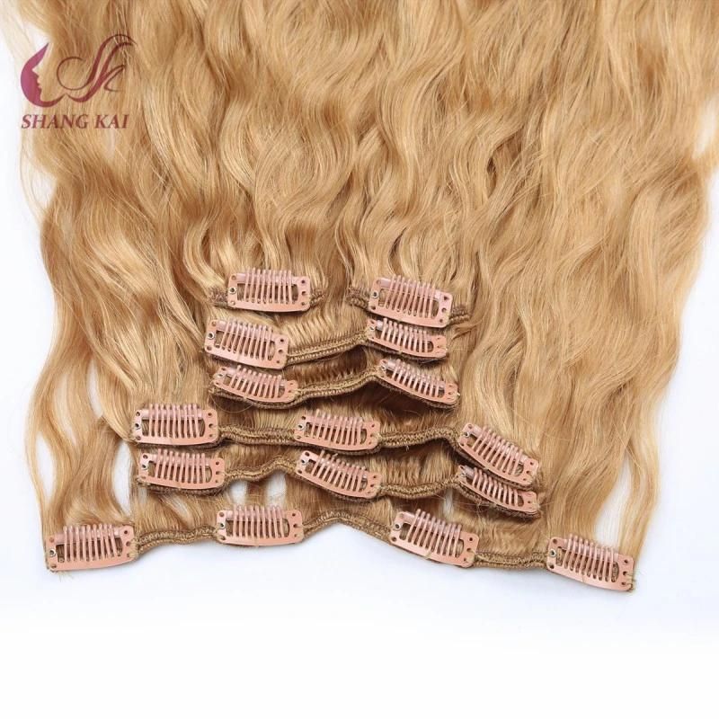 Remy Wavy Natural Hair Clip Human Hair Extension