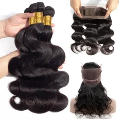 Wholesale Cutiucle Aligned Hair Products 360 Lace Frontal with Bundles