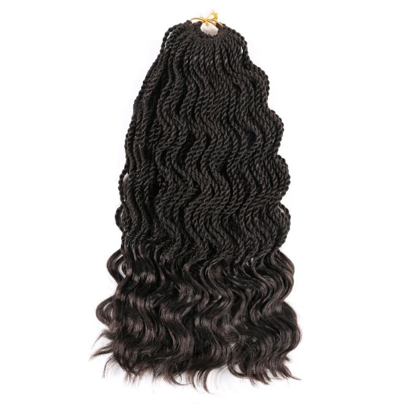14" Senegalese Twist Crochet Braids Hair Wavy Ends Hair Braiding