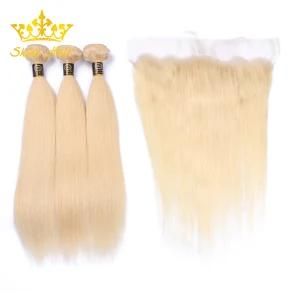 High Quality Human Brazilian Virgin Hair of 613 Blond Color Straight Hair Bundle