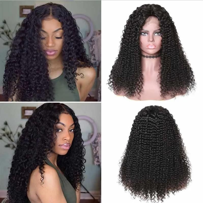 Full Density Brazilian Kinky Curly Human Hair Lace Wigs