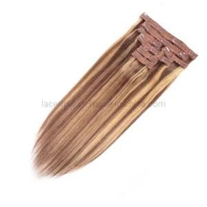 Brazilian Human Natural Hair Seamless Clip Extension for White Woman Extension