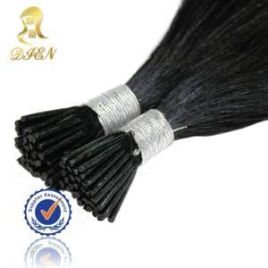 Black Straight Shunfa Indian I Tip Human Hair Extensions